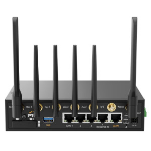 Peplink MAX-BR2-LTE Rugged Router with Dual Cat-4 Modems, 4 GbE ethernet and USB ports, antennas included